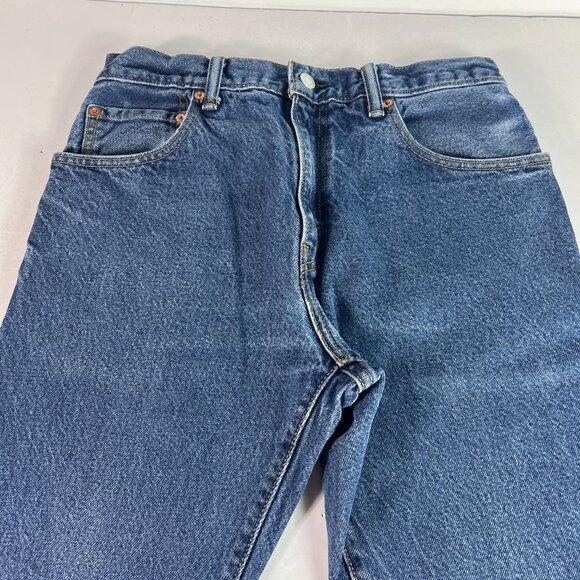 Levi's Jeans Men's 29 x 29* 517 Boot Cut Blue Faded Cotton Denim Tag 32 x 30 - Picture 5 of 16